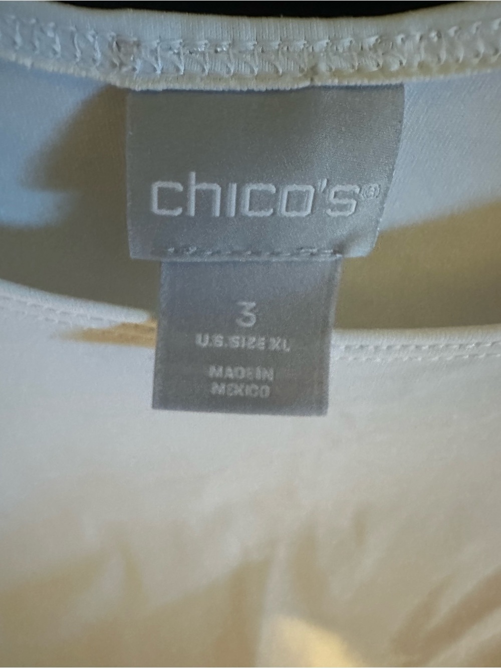 Chico's White Short Sleeve Crew Tee